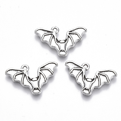 Сплавочные подвески тибетского стиля, без свинца и без кадмия, летучая мышь