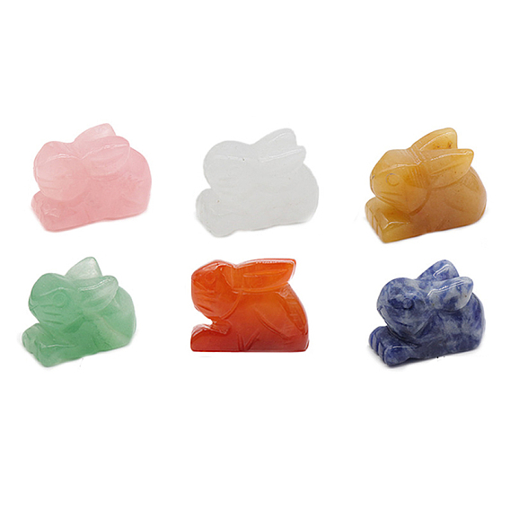 Статуэтка кролика из натурального драгоценного камня, украшения из энергетических камней