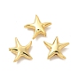 Rack Plating Eco-Friendly Brass Beads, Long-Lasting Plated, Lead Free & Cadmium Free, Star