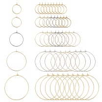 316 Surgical Stainless Steel Wine Glass Charms Rings, Hoop Earring Findings, DIY Material for Basketball Wives Hoop Earrings