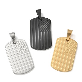 Вакуумное покрытие pvd 304 подвески из нержавеющей стали, прямоугольник со звездным шармом