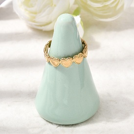 Сердце 304 открытые кольца-манжеты из нержавеющей стали для женщин