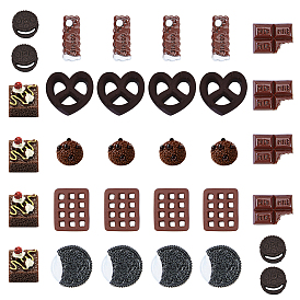 Cabochons en résine opaque, nourriture imitation, biscuits et biscuits