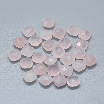 Natural Rose Quartz Beads, No Hole/Undrilled, Square