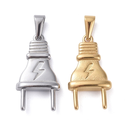 304 Stainless Steel Pendants, Pluging Shape