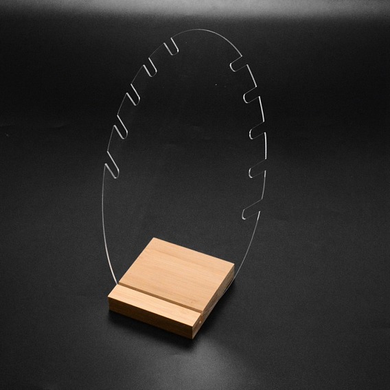 Колье из дерева и акрила displsys, овальные