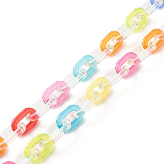 Transparent Acrylic Cable Chains, Oval