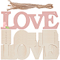 10шт. подвески из необработанного дерева с надписью «Любовь» для самостоятельного изготовления ко Дню матери, с джутовым шнуром