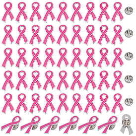 100Штуки эмалированные, тематические, с лентой осведомленности, Задняя часть булавки из цинкового сплава для рюкзака