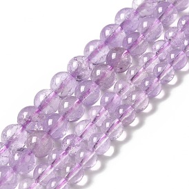 Natural Amethyst Beads Strands, Grade AA, Round