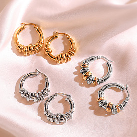 304 кольца нержавеющей стали серьги обруча