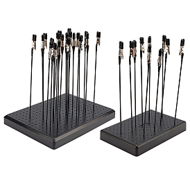 SUPERFINDING Plastic Painting Stand Base, Model Hobby Parts Holde, with Steel Alligator Clip Stick