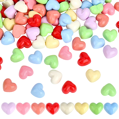 150шт. акриловые кабошоны, сердце