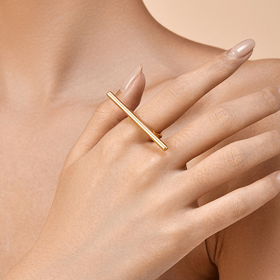 Латунные кольца на палец для женщин, форма палочки