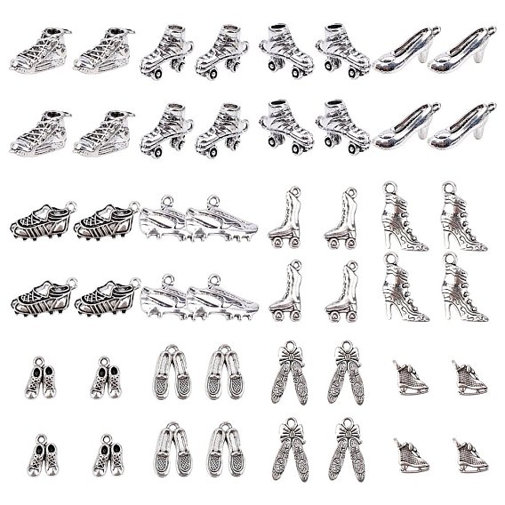 Tibetan Style Alloy Pendants, Mixed Shapes