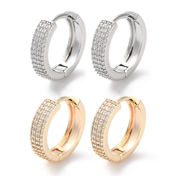 Стойка покрытие латунные серьги-кольца долговечные покрытие, с четким кубического циркония