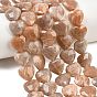 Натуральный Sunstone бисер пряди, граненые, сердце
