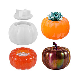 DIY Autumn Pumpkin Storage Box & Lid Silicone Molds, Resin Casting Molds, for UV Resin, Epoxy Resin Craft Making