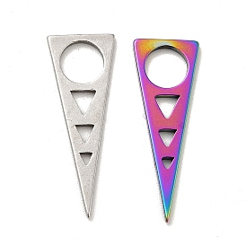 201 Stainless Steel Pendants, Triangle Charms