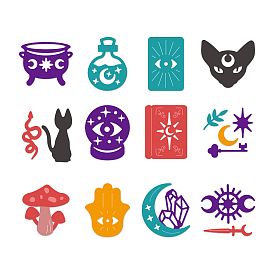 Трафареты для резки углеродистой стали на тему гадания, для diy scrapbooking, Фотоальбом, декоративная бумага для тиснения, цвет нержавеющей стали, смешанные узоры