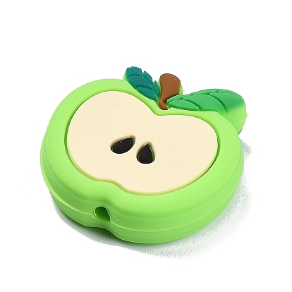 Apple Food Grade Eco-Friendly Silicone Beads, Chewing Beads For Teethers, DIY Nursing Necklaces Making