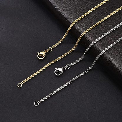 2мм латунные веревочные цепочки ожерелья для мужчин и женщин, долговечный