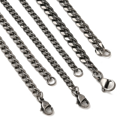Ретро 304 ожерелья из кубинской цепи из нержавеющей стали