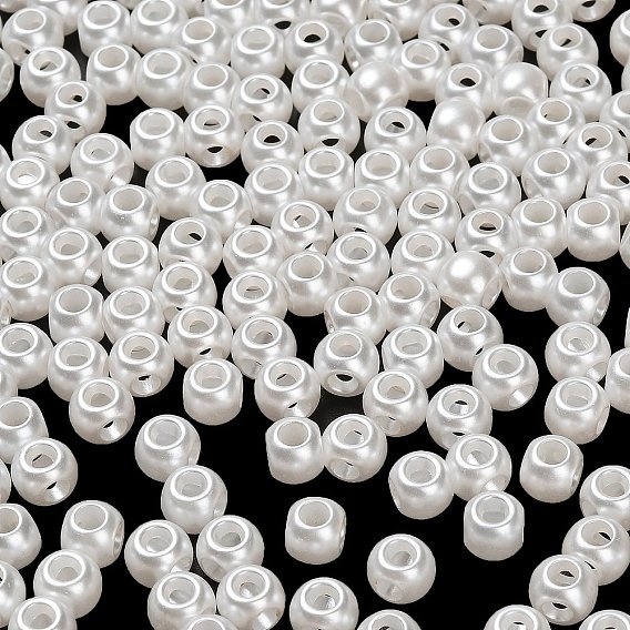 Акриловые имитация жемчужные бусы, рондель