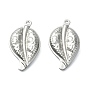 304 Stainless Steel Pendants, Leaf Charms