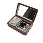 Wooden Jewelry Storage Boxes, with Magnetic Flip Cover, Velvet & Mirror Inside, Rectangle