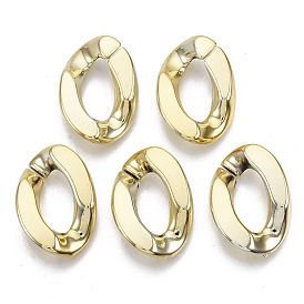 CCB Plastic Linking Rings, Quick Link Connectors, For Jewelry Curb Chains Making, Twist