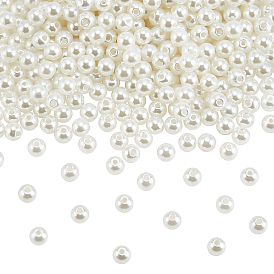 Perles acryliques imitation perle arricraft, ronde