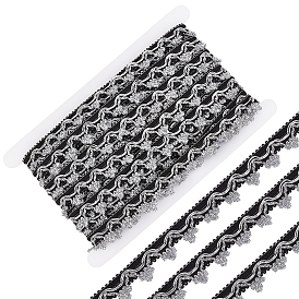 24ярдов филигранной отделки из полиэстерового кружева, тесьма для украшения домашнего текстиля, с картой дисплея 1pc картона