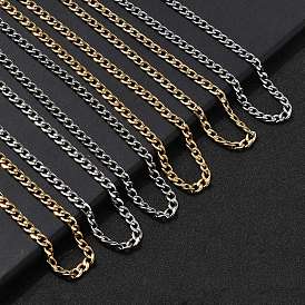 6мм 304 ожерелья из кубинской цепи из нержавеющей стали для женщин и мужчин, вакуумное покрытие pvd