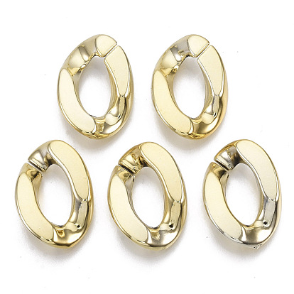 CCB Plastic Linking Rings, Quick Link Connectors, For Jewelry Curb Chains Making, Twist