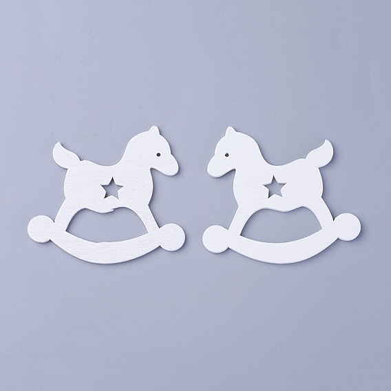 Подвески из тополя, окрашенные, троянский конь