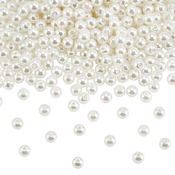 Imitation Pearl Acrylic Beads, Round
