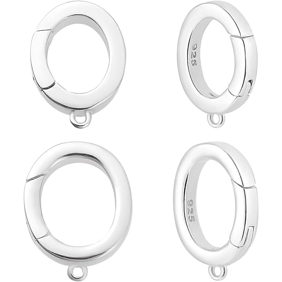 925 Sterling Silber Spring Gate Rings