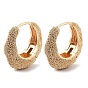 Brass Textured Hoop Earrings