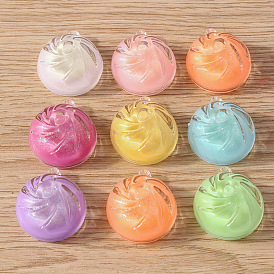 10Pcs Translucent Resin Food Pendants, Steamed Stuffed Bun Charms