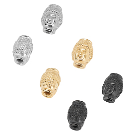Perles bouddhistes 316 en acier inoxydable, tête de bouddha