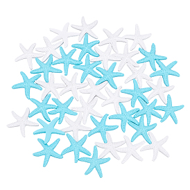 40Pcs 2 Colors Opaque Resin Cabochons, Starfish