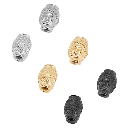Perles bouddhistes 316 en acier inoxydable, tête de bouddha