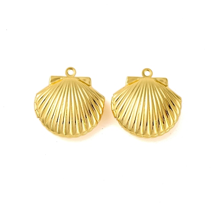 Стойки обшивки латунь медальона подвески, фото прелести рамка для ожерелья, долговечный, без свинца и без кадмия, формы раковины