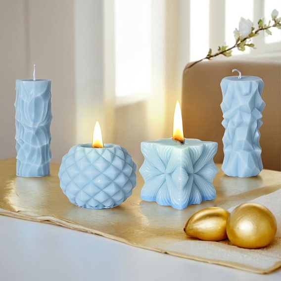 Силиконовые формы для свечей своими руками, пищевой силикон, изготовление украшений, для изготовления свечей, белые