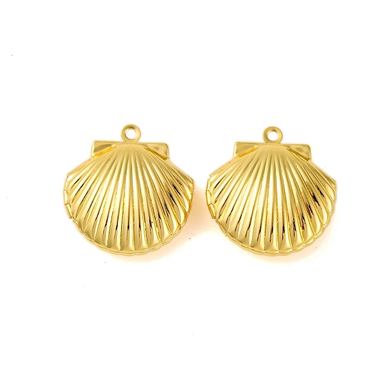 Стойки обшивки латунь медальона подвески, фото прелести рамка для ожерелья, долговечный, без свинца и без кадмия, формы раковины