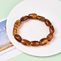 Браслеты из натурального янтаря с эластичными бусинами для мужчин и женщин, самородки