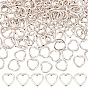 200шт. оправы из бисера из сплава в тибетском стиле, сердце