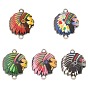 10Pcs 5 Colors Alloy Enamel Connector Charms, Cadmium Free & Lead Free, Indian Links