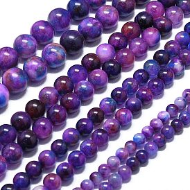 Натуральный Malaysia нефритовые бусы пряди, окрашенная и подогревом, круглые